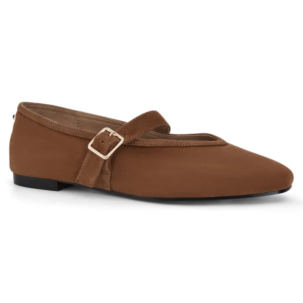 Tenor Ballet Flat in Tan Suede