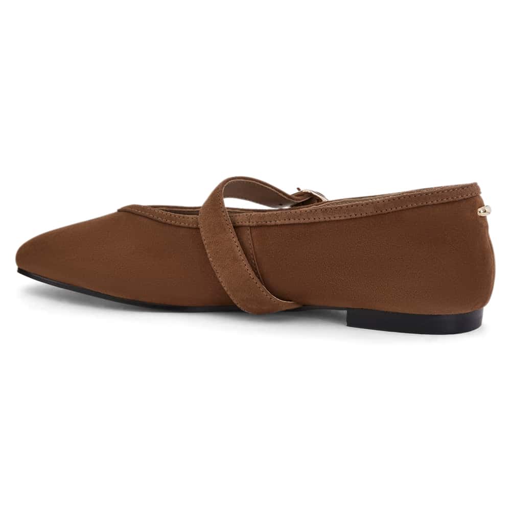 Tenor Ballet Flat in Tan Suede