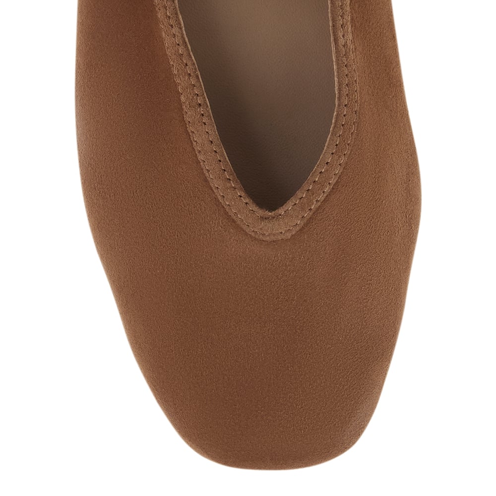 Tenor Ballet Flat in Tan Suede