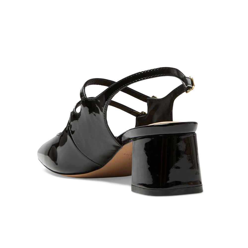 Tessa Heel in Black Patent