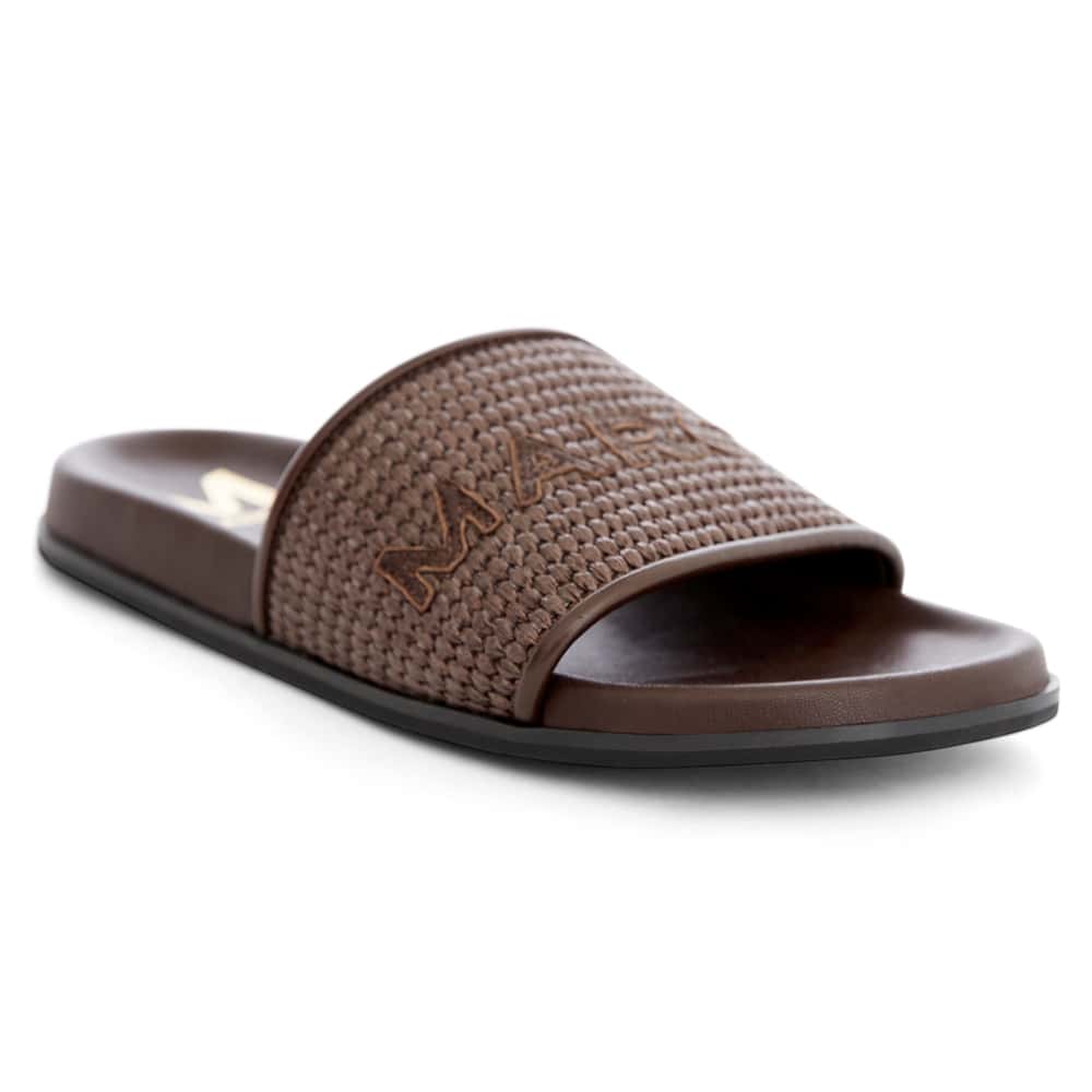 Tide Flat in Chocolate Raffia Leather