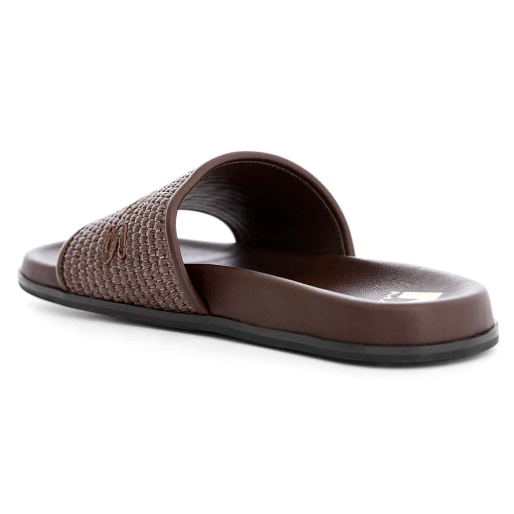 Tide Flat in Chocolate Raffia Leather