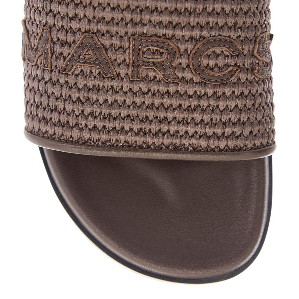 Tide Flat in Chocolate Raffia Leather