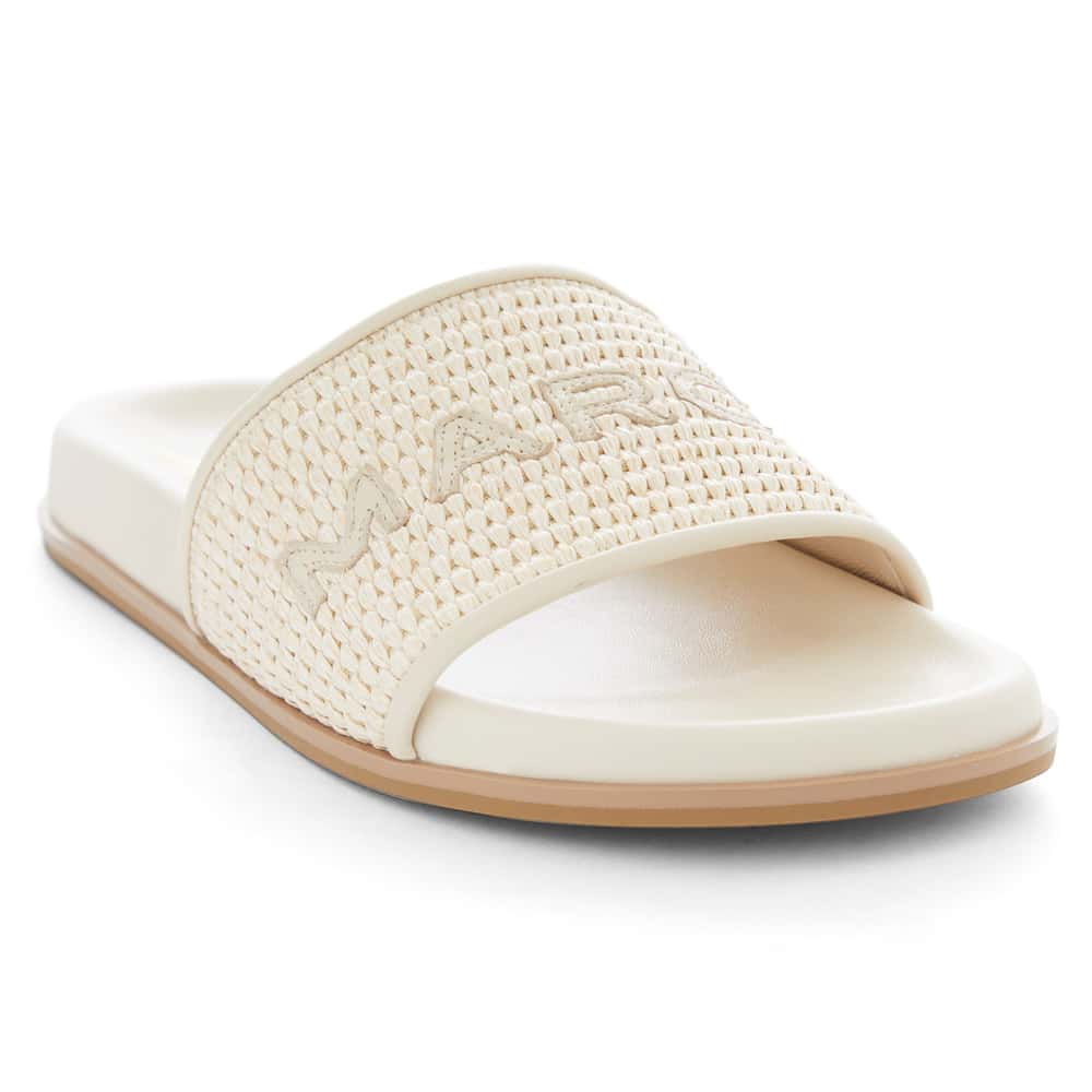 Tide Flat in Ivory Raffia Leather