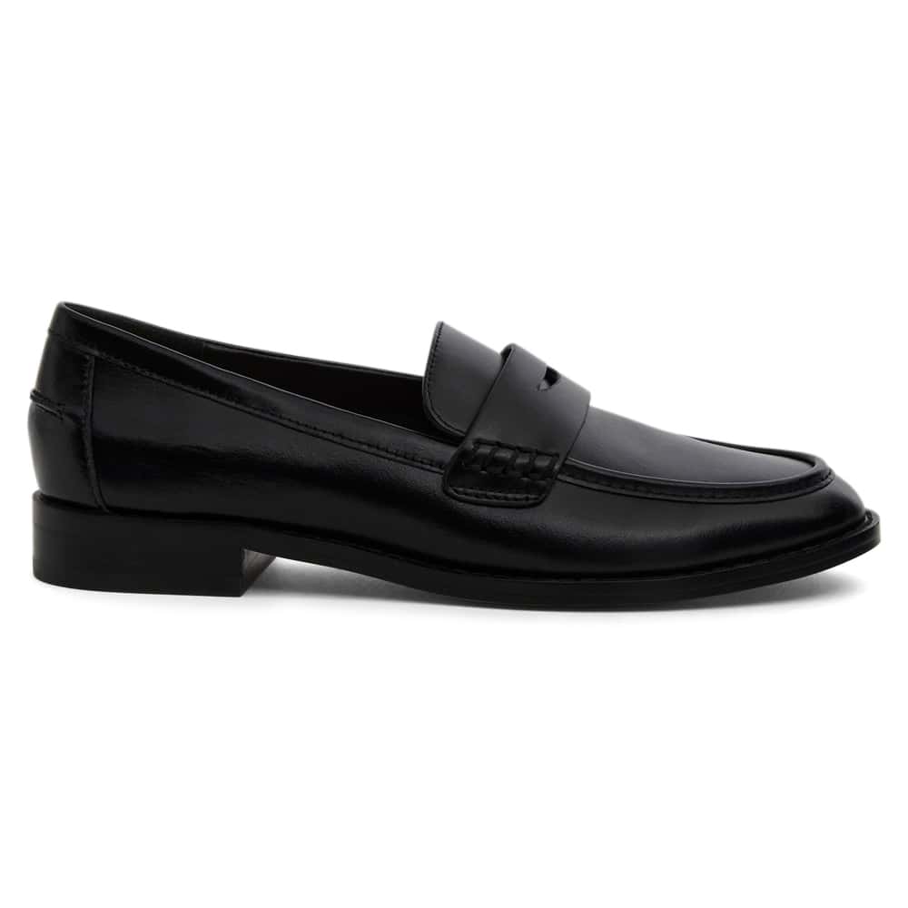Tory Loafer in Black Hi Shine Leather