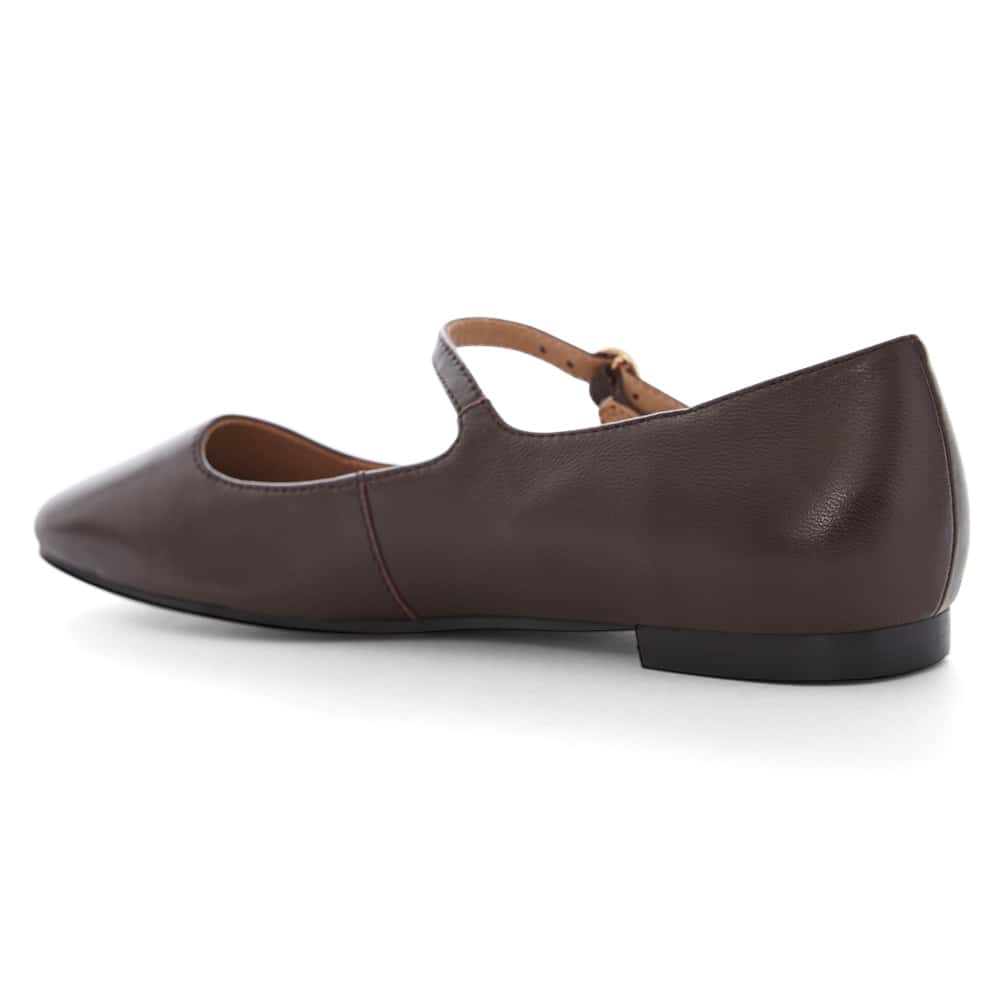 Tottie Flat in Chocolate Glove Leather