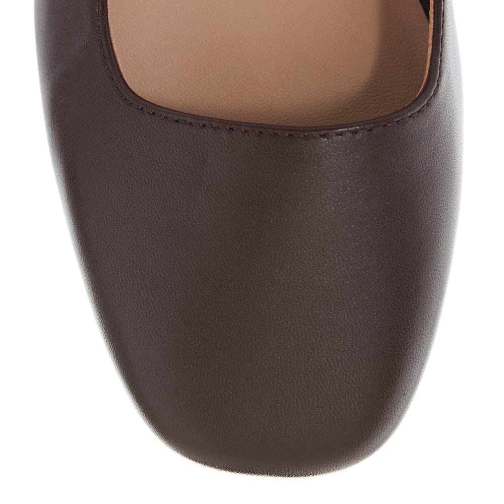 Tottie Flat in Chocolate Glove Leather