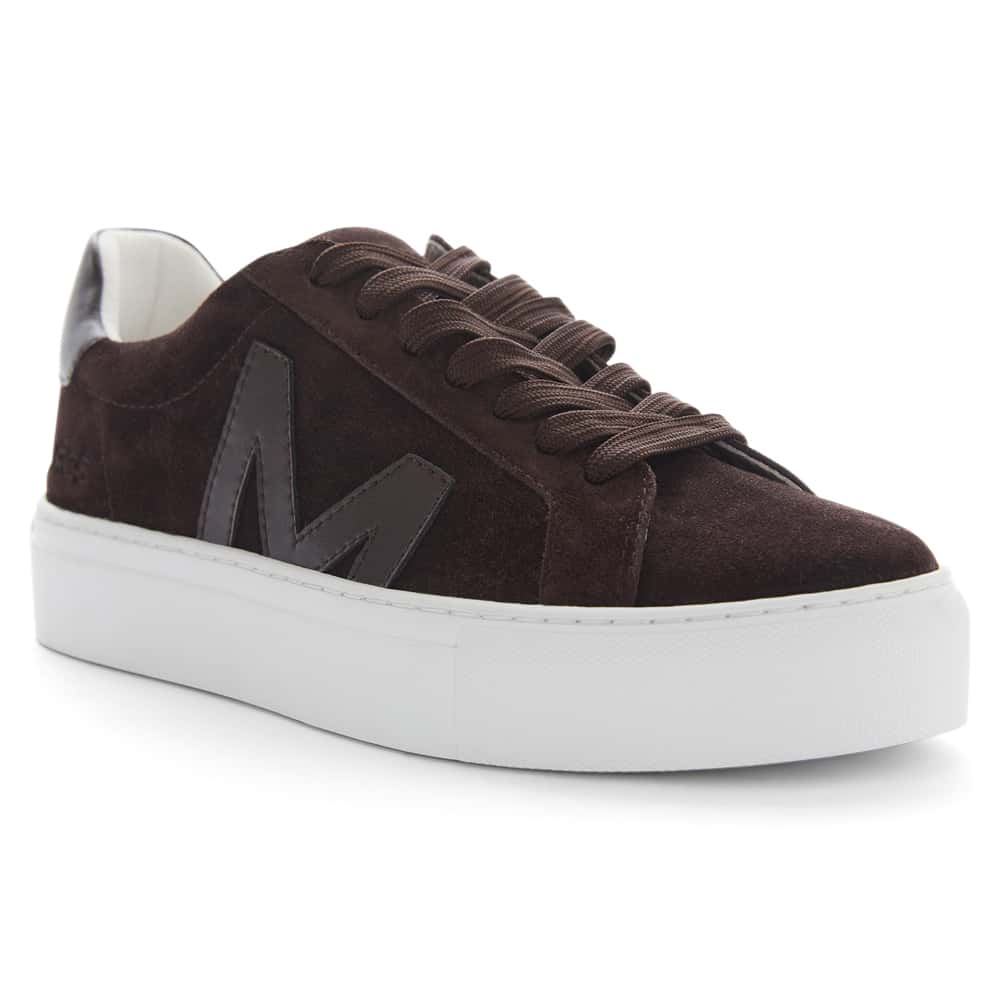 Trio Sneaker in Chocolate Suede Leather
