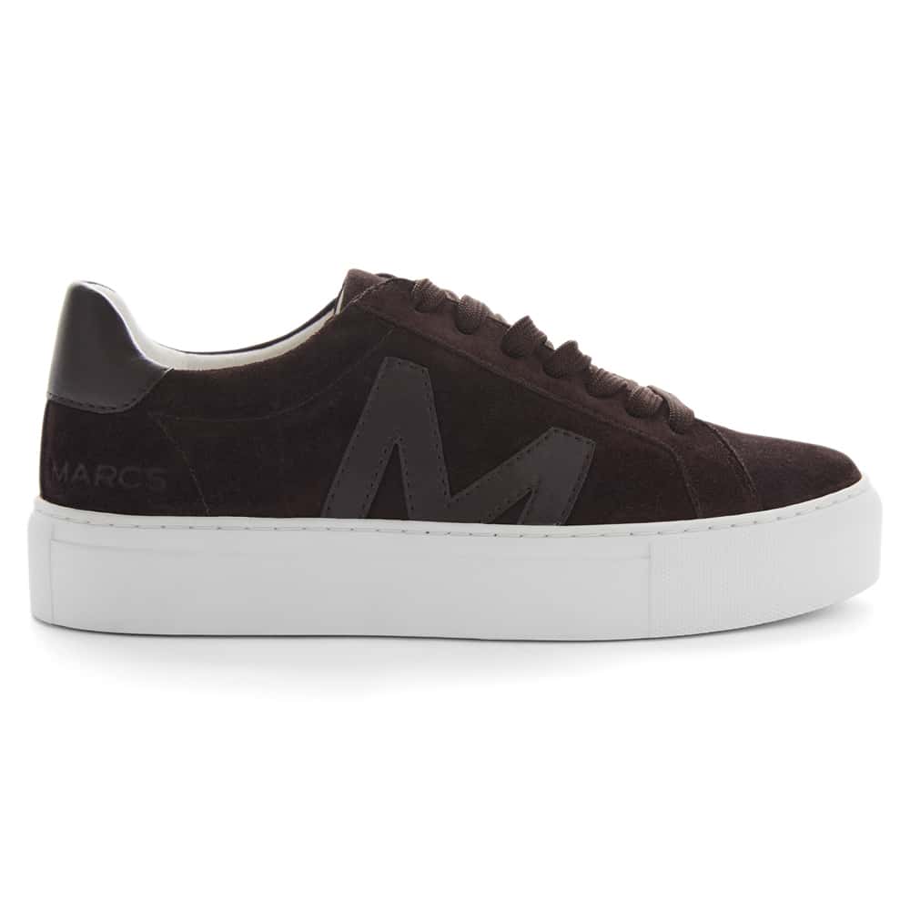 Trio Sneaker in Chocolate Suede Leather