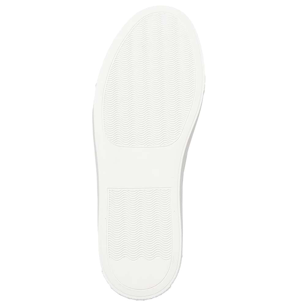 Trio Sneaker in White And Linen Leather