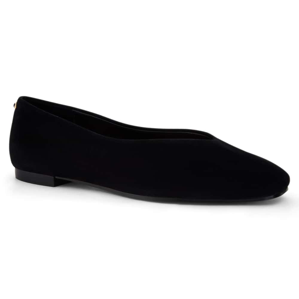 Tune Ballet Flat in Black Suede