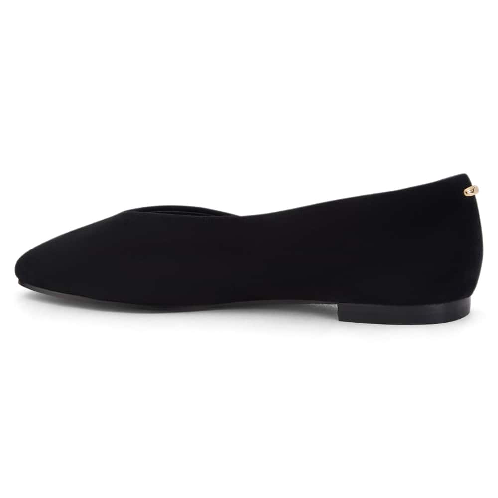Tune Ballet Flat in Black Suede