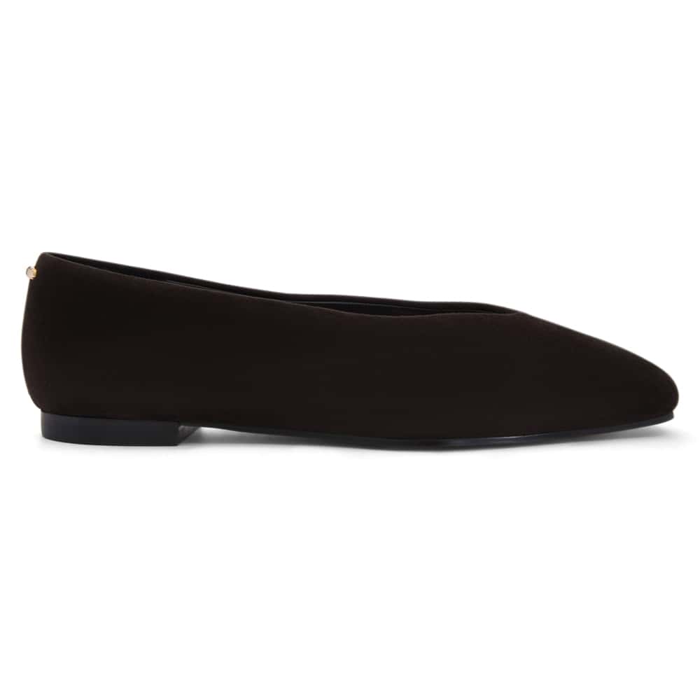 Tune Ballet Flat in Chocolate  Suede