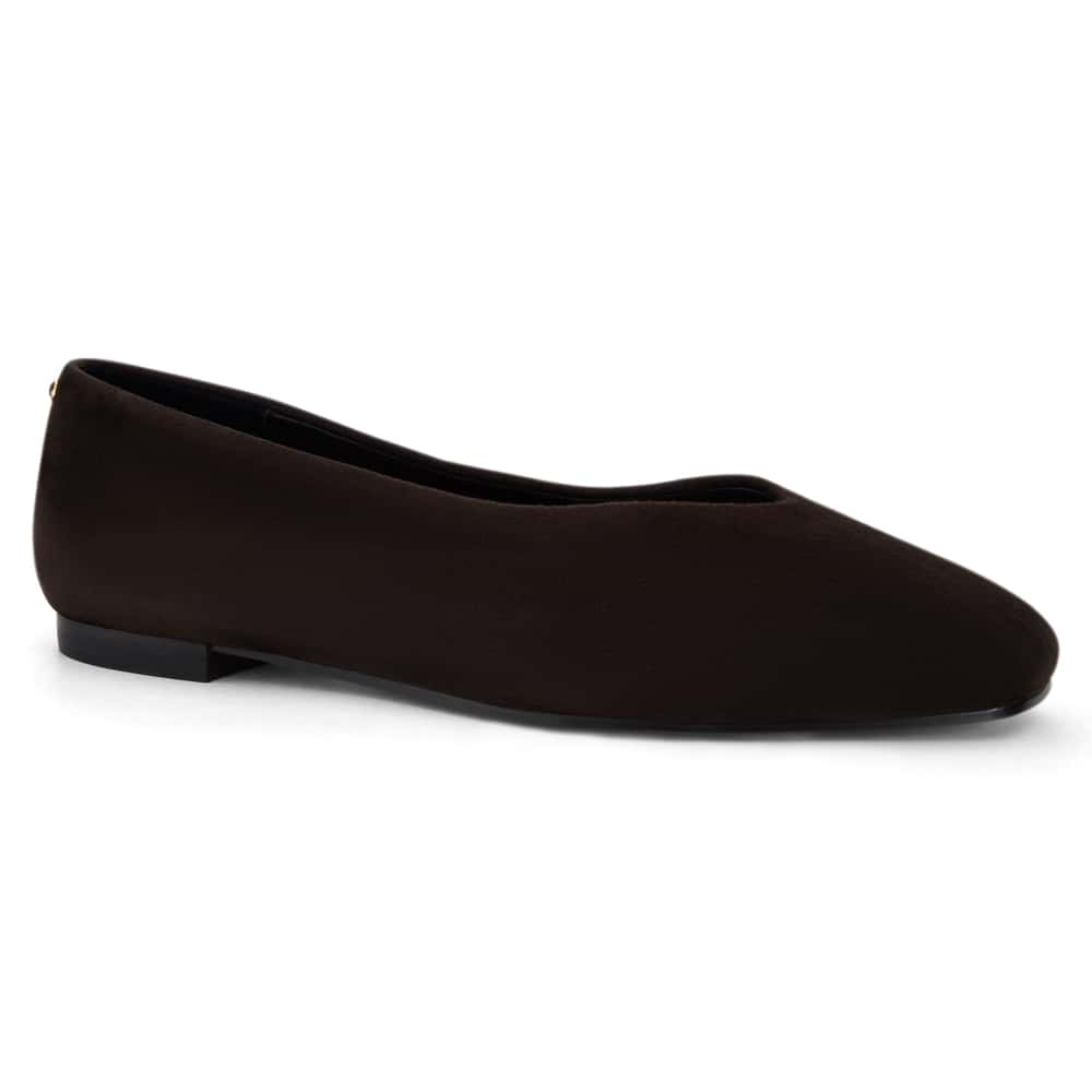 Tune Ballet Flat in Chocolate  Suede
