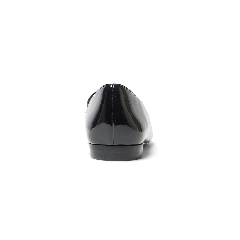 Tuxedo Loafer in Black Patent