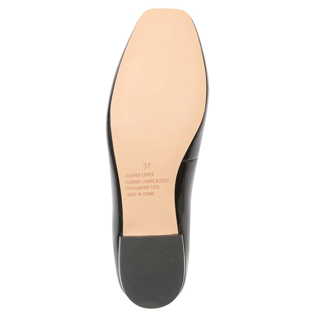 Tuxedo Loafer in Black Patent