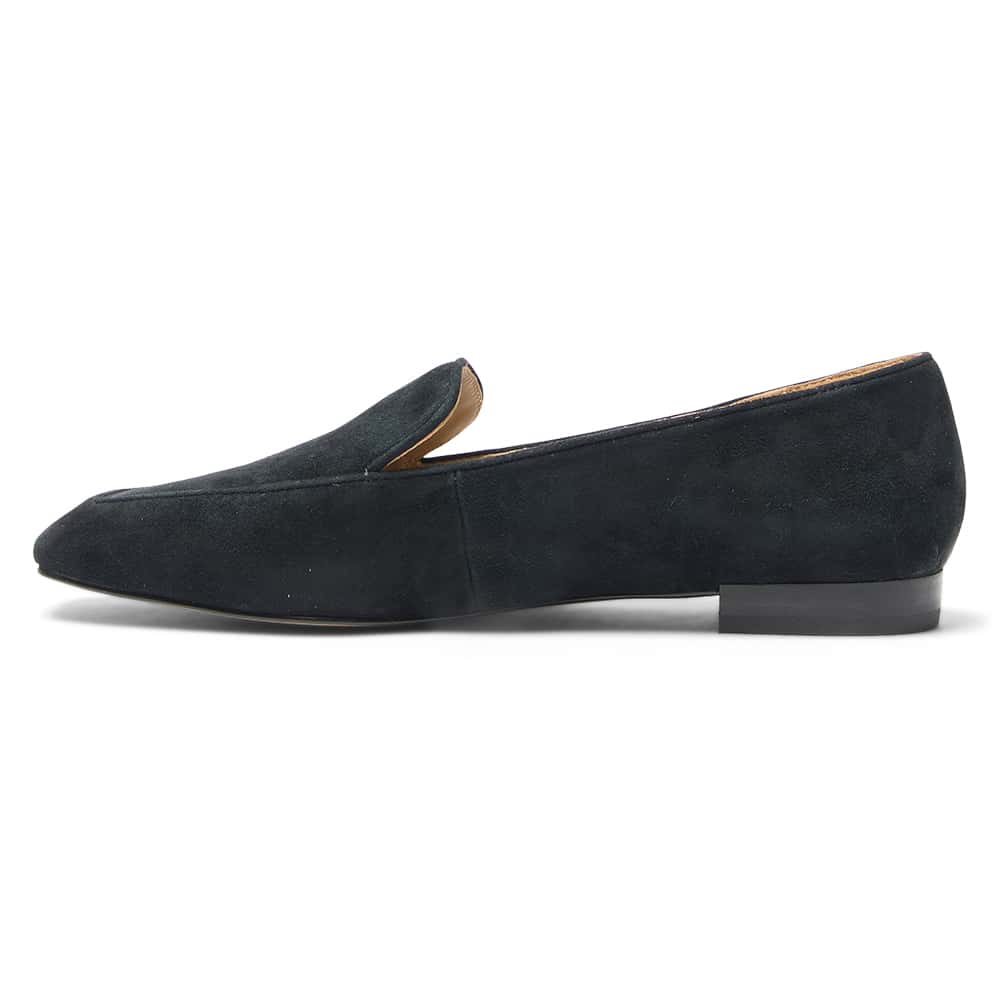 Tuxedo Loafer in Black Suede