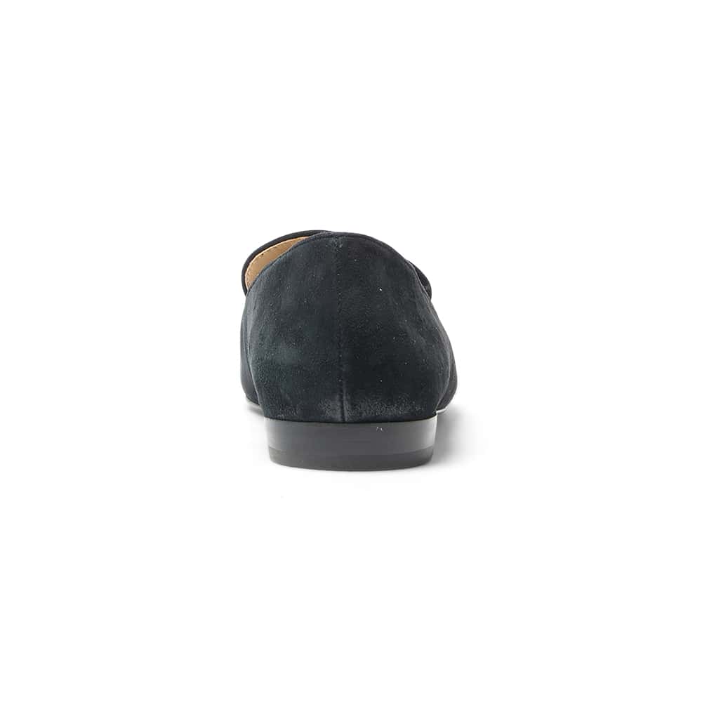 Tuxedo Loafer in Black Suede