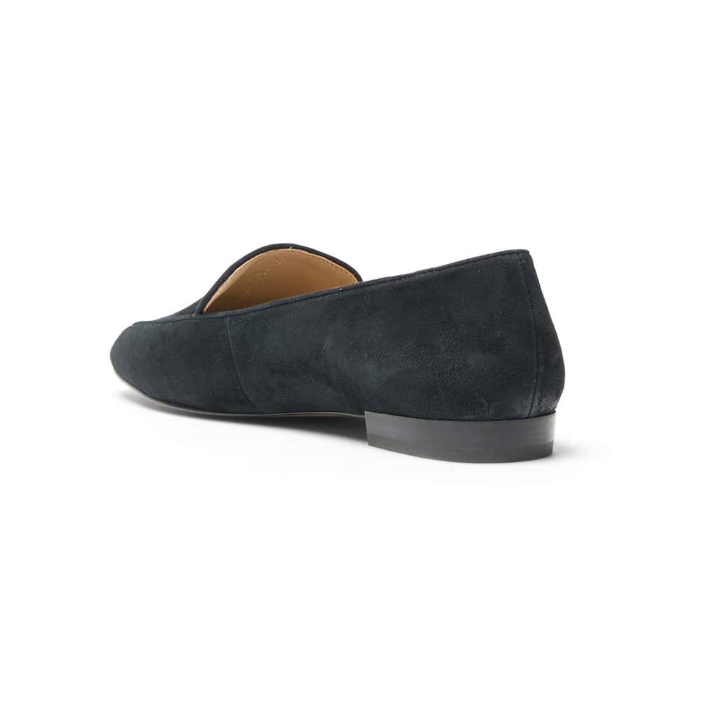 Tuxedo Loafer in Black Suede