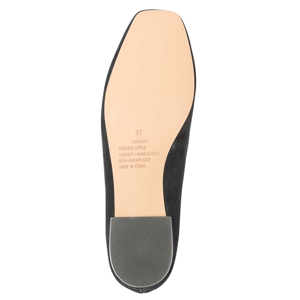 Tuxedo Loafer in Black Suede