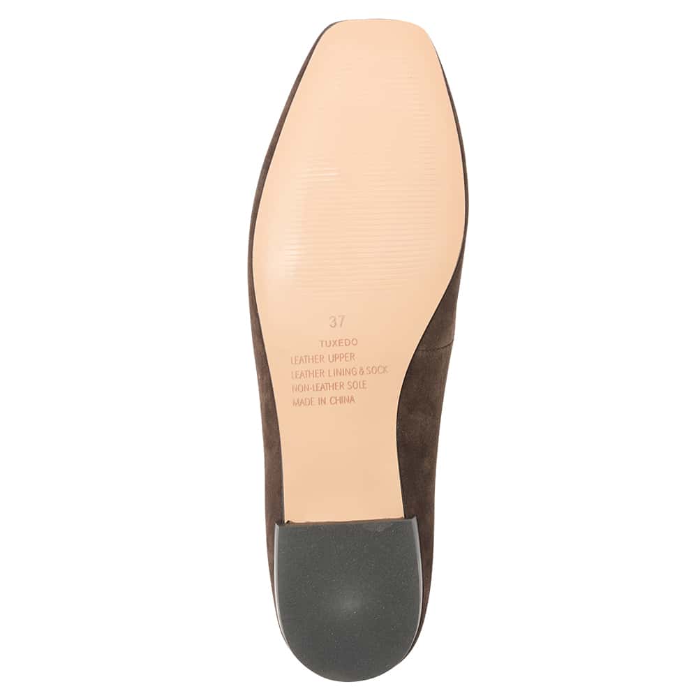 Tuxedo Loafer in Chocolate Suede Suede