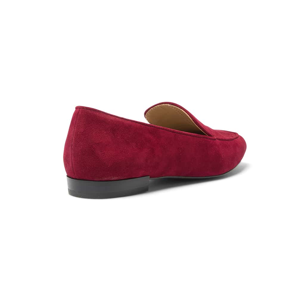 Tuxedo Loafer in Wine Suede Suede