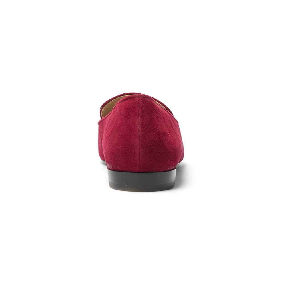Tuxedo Loafer in Wine Suede Suede