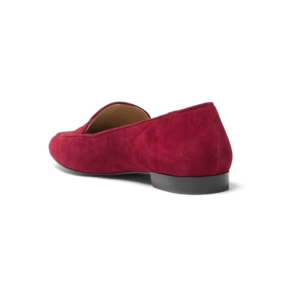 Tuxedo Loafer in Wine Suede Suede
