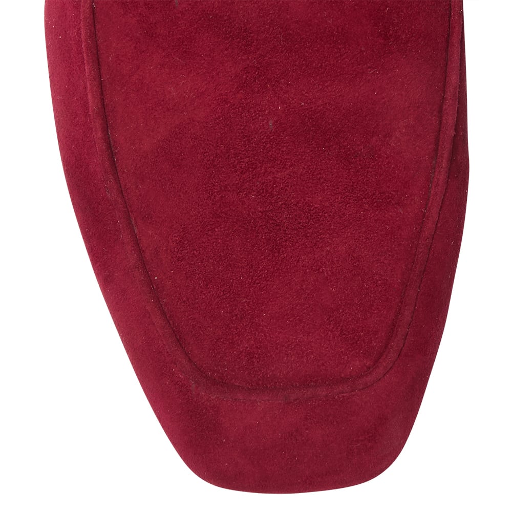 Tuxedo Loafer in Wine Suede Suede