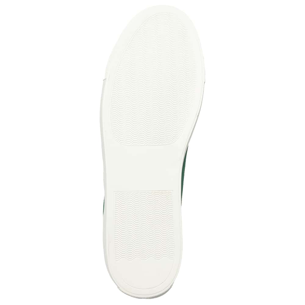 Varsity Sneaker in Green/white Leather
