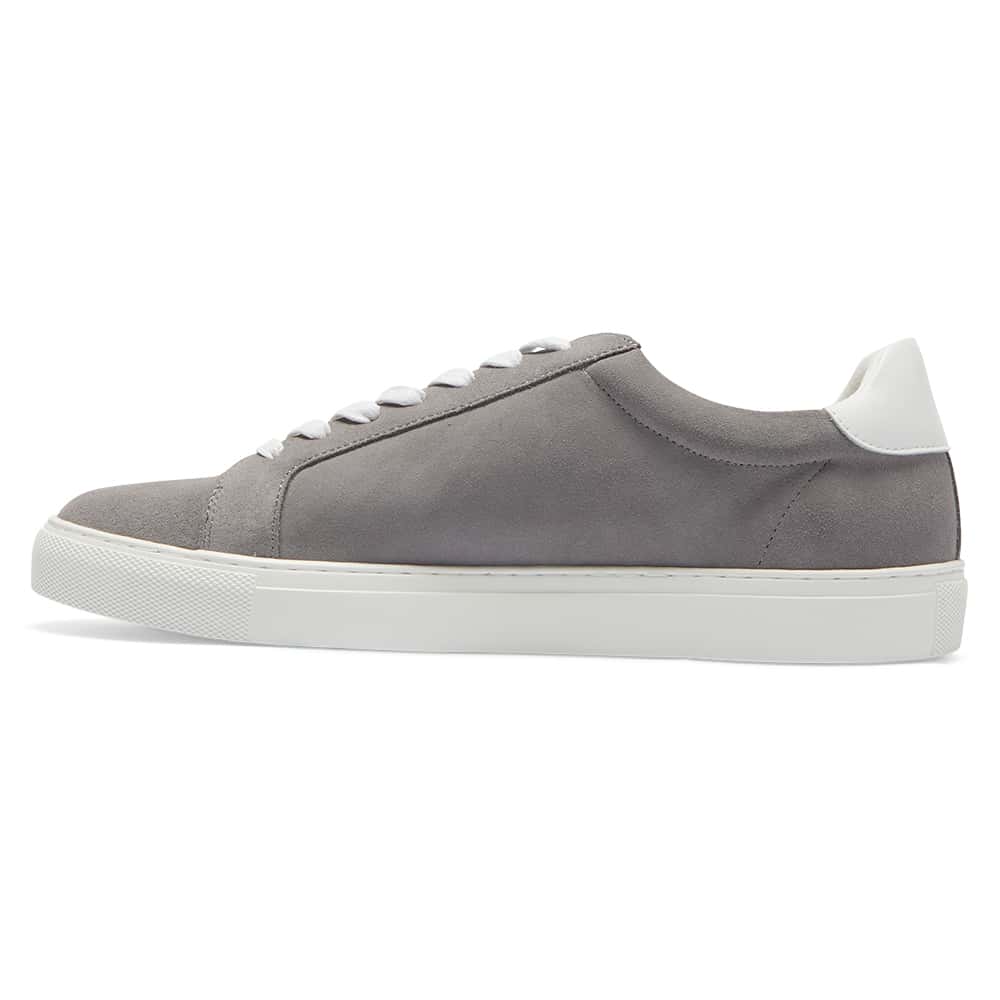 Varsity Sneaker in Grey And White Leather