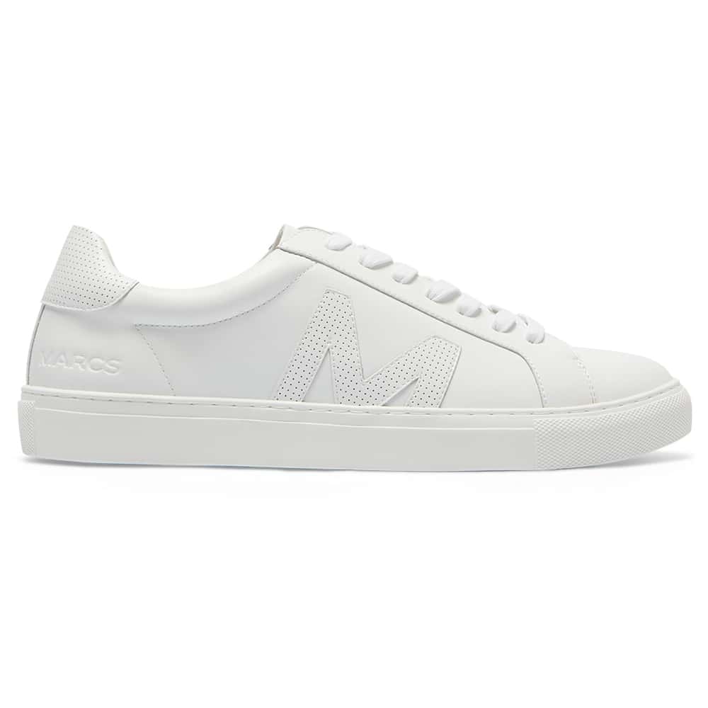 Varsity Sneaker in White Leather