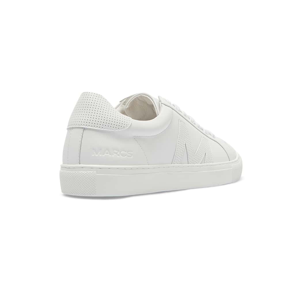 Varsity Sneaker in White Leather