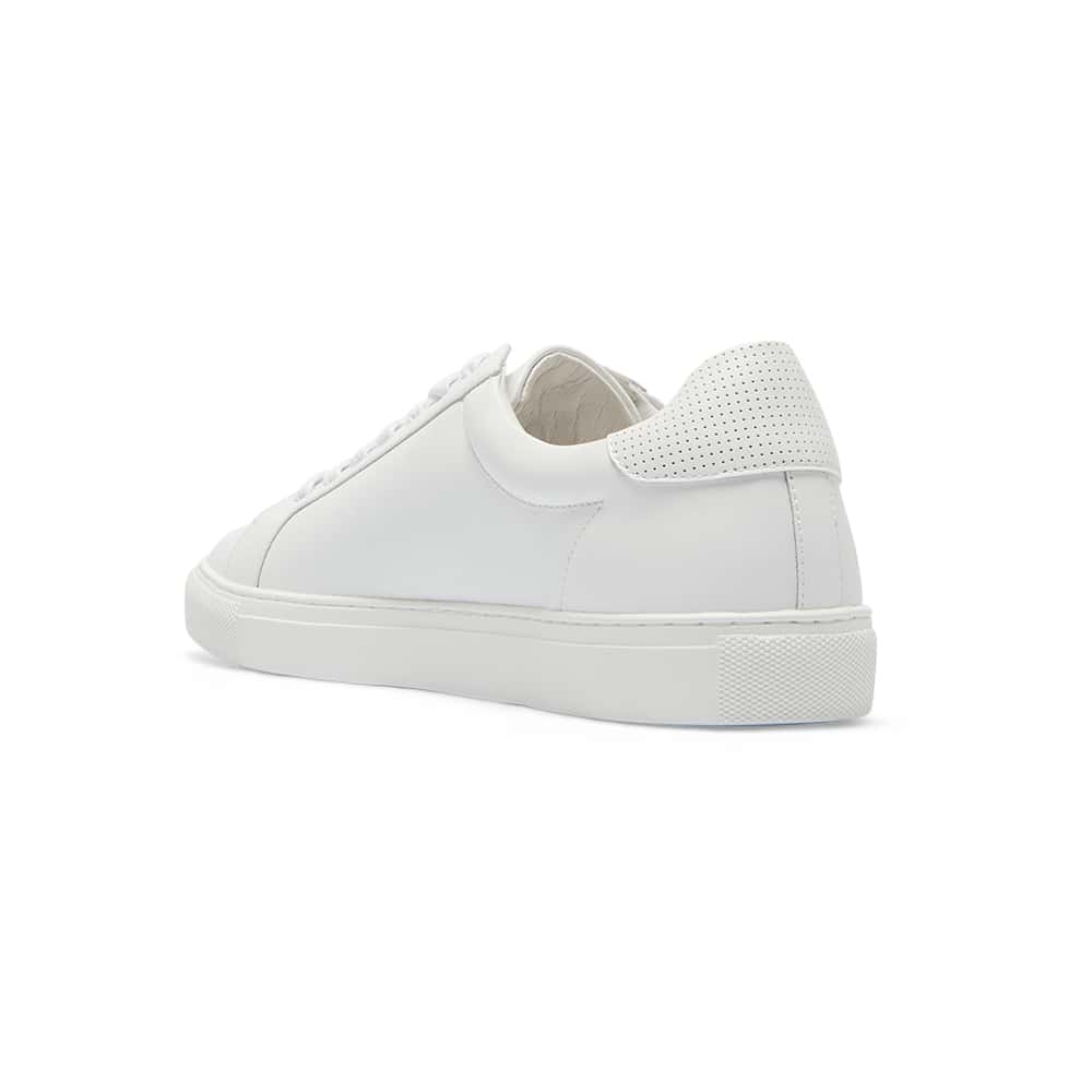 Varsity Sneaker in White Leather
