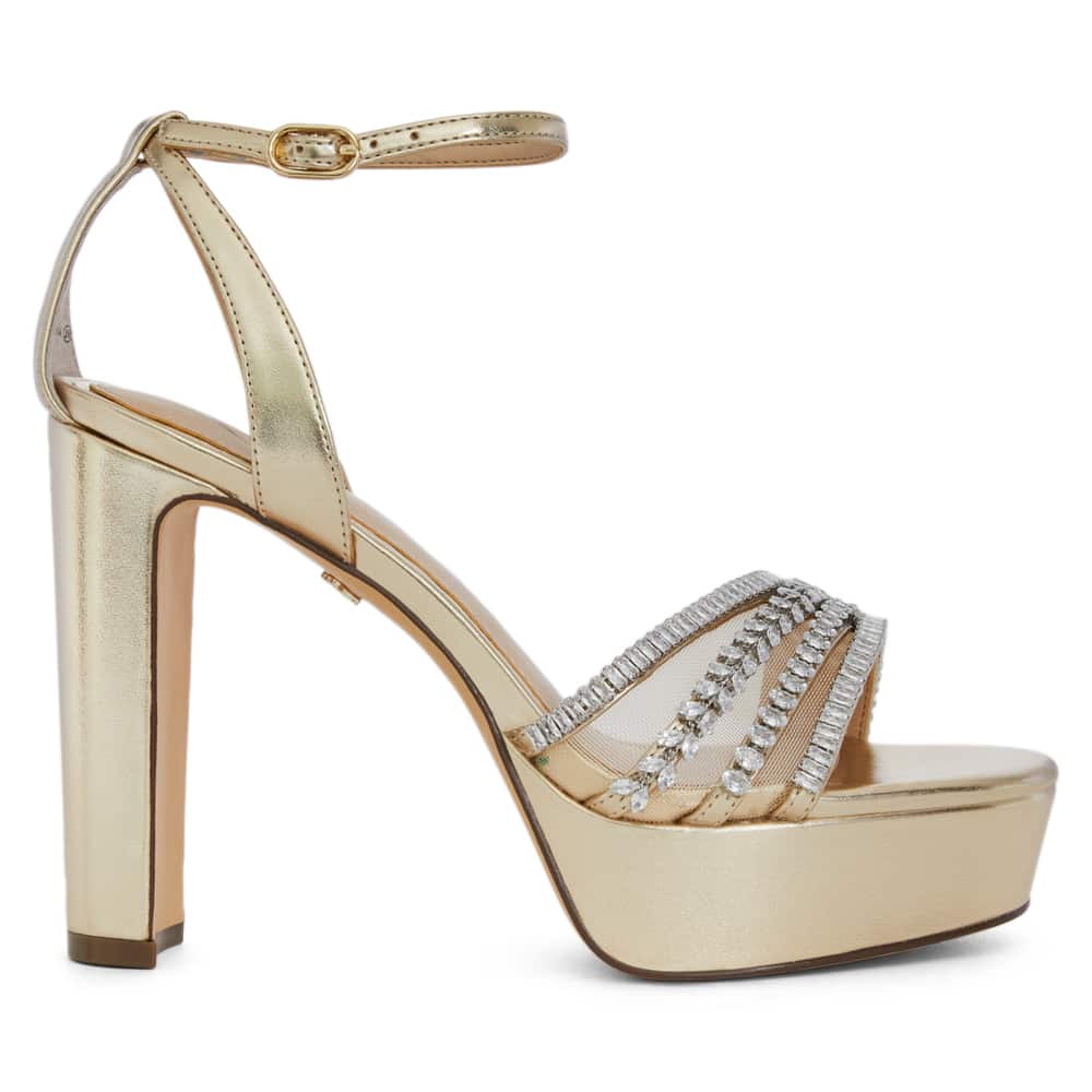 Agitha Heel in Platino Metal Glaze