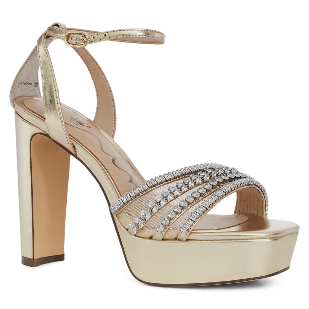 Agitha Heel in Platino Metal Glaze