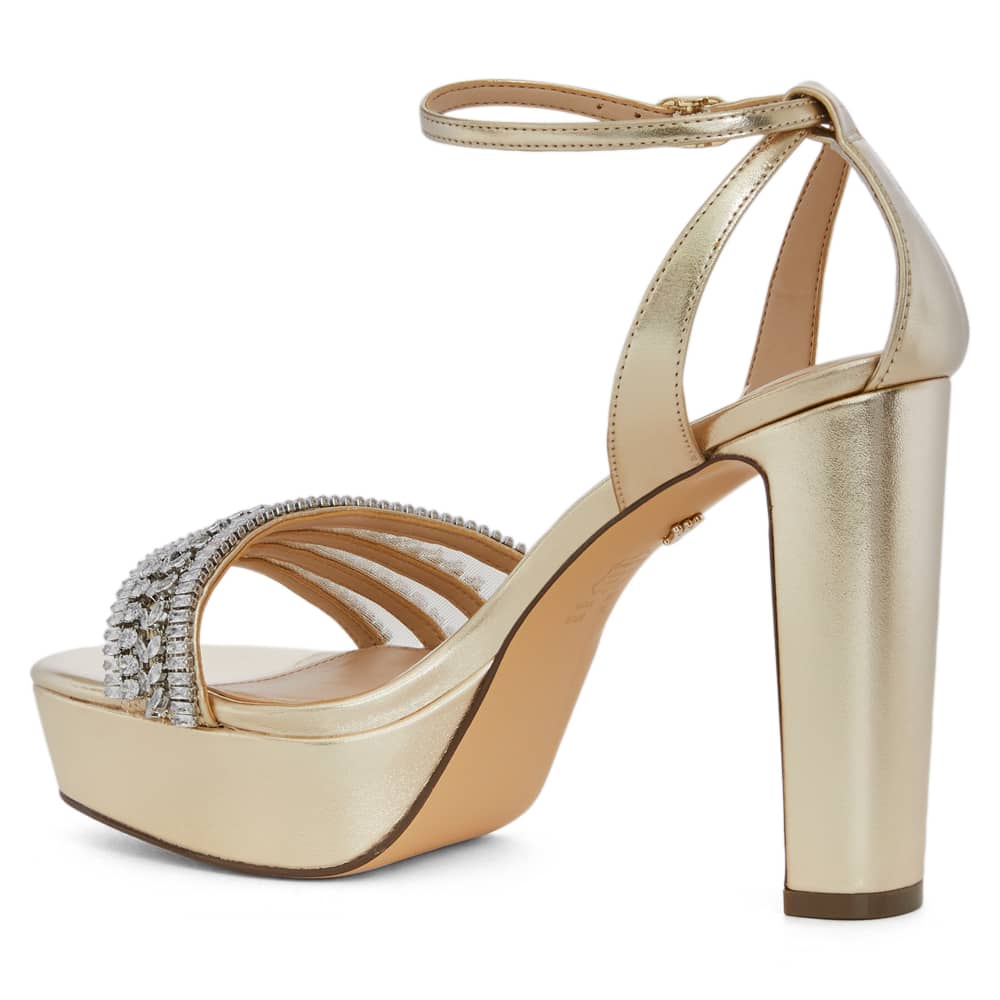 Agitha Heel in Platino Metal Glaze
