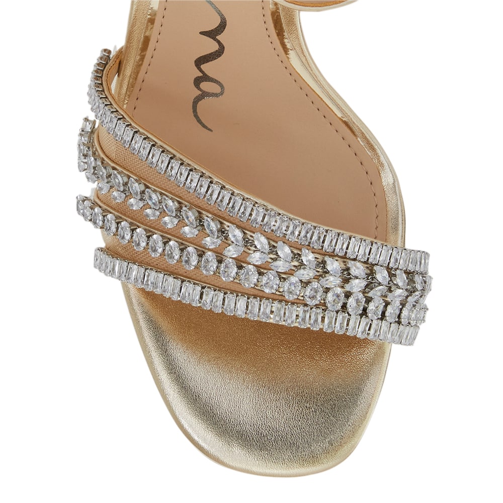 Agitha Heel in Platino Metal Glaze