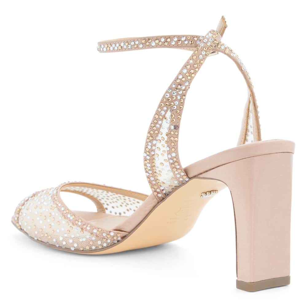 Agnus Heel in Honey Shimmer Mesh Mesh