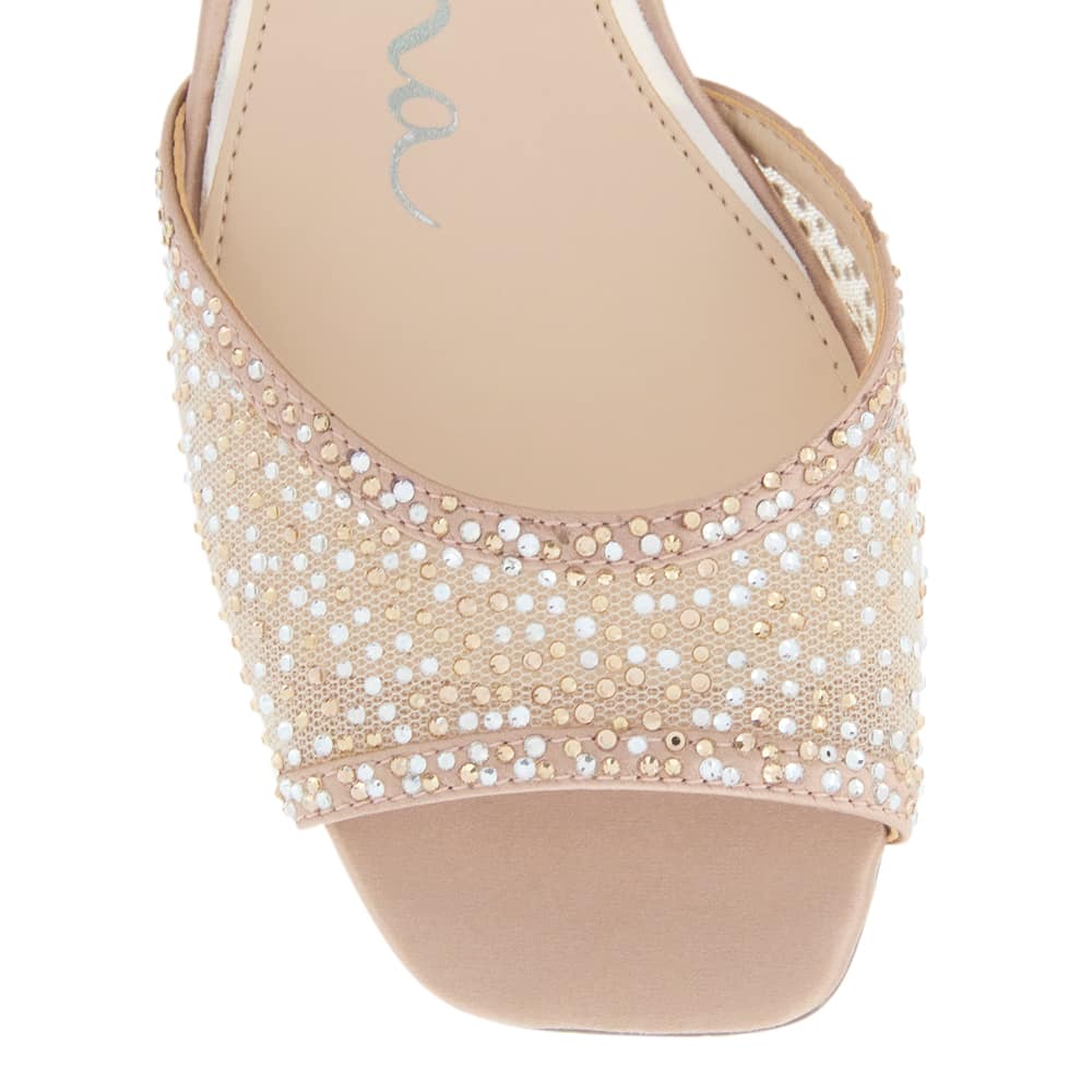 Agnus Heel in Honey Shimmer Mesh Mesh