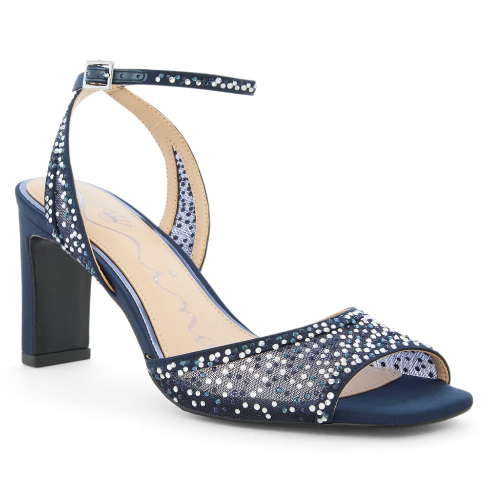 Agnus Heel in New Navy Mesh Mesh