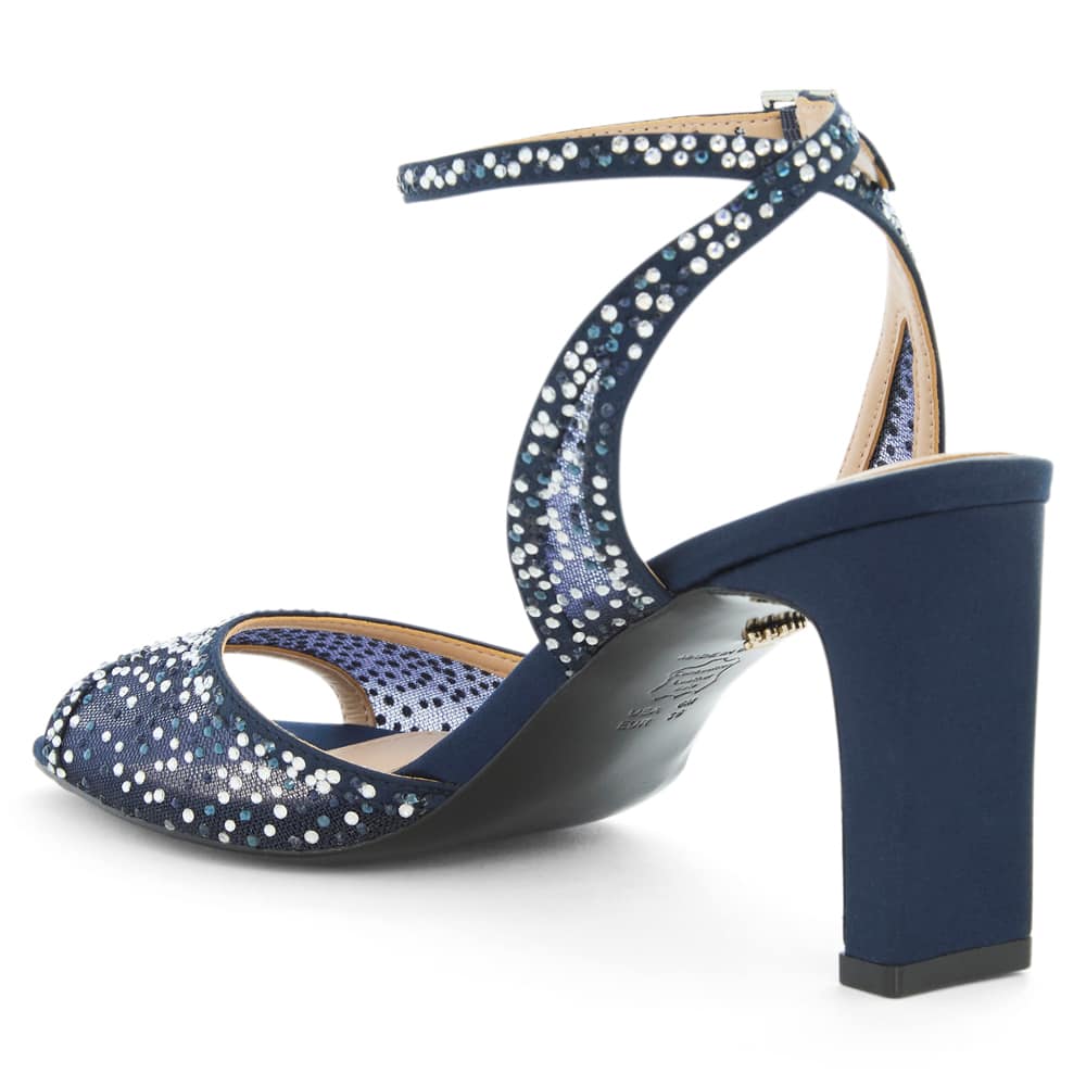 Agnus Heel in New Navy Mesh Mesh