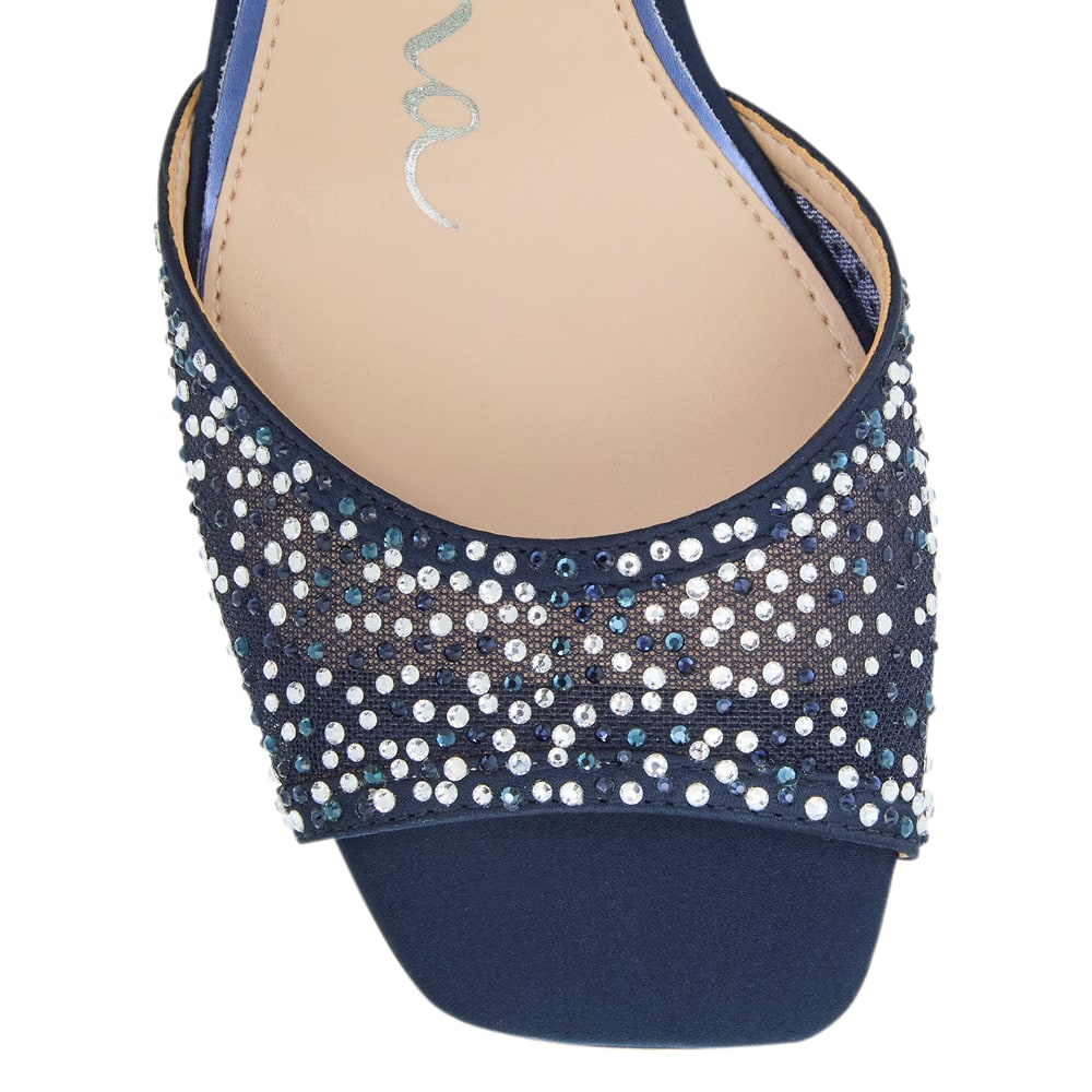 Agnus Heel in New Navy Mesh Mesh