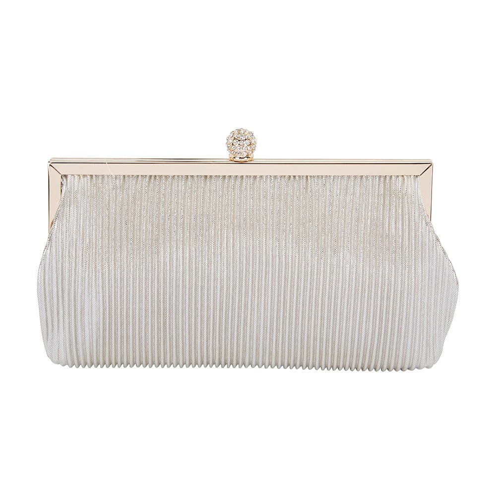 Aneka Handbag in Champagne Satin