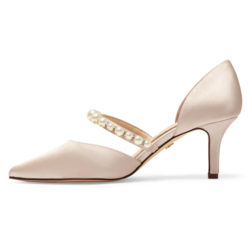 Blair Heel in Pearl Rose Crystal