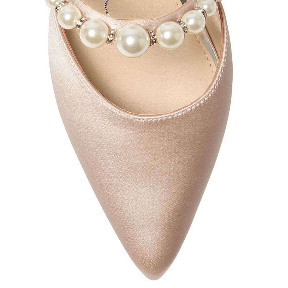 Blair Heel in Pearl Rose Crystal