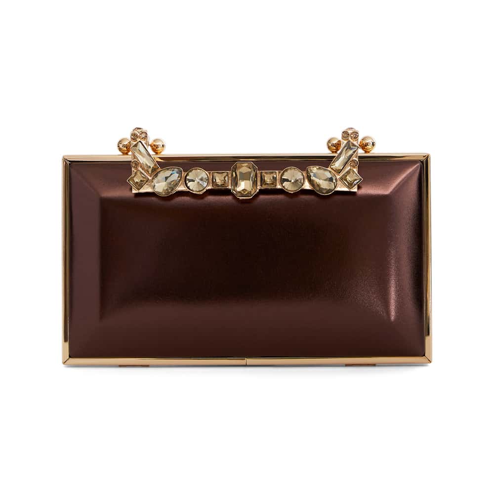 Boujee Evening Bag in Brown Luna Foil