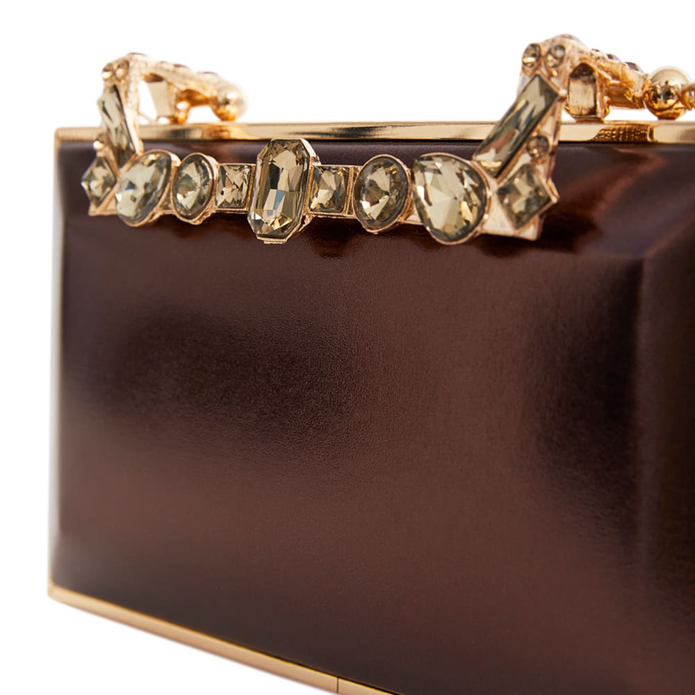 Boujee Evening Bag in Brown Luna Foil