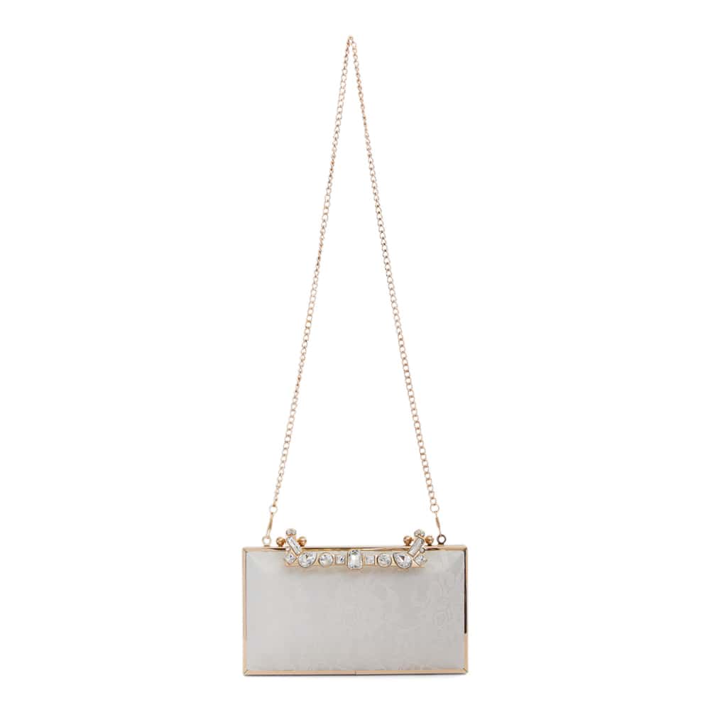 Boujee Evening Bag in Ivory