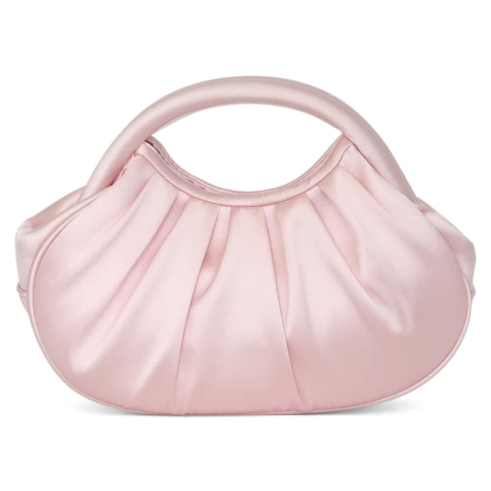 Bren Evening Bag in Icy Pink Satin Satin